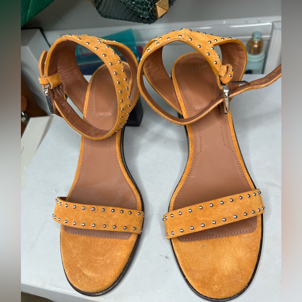 Givenchy Tan Suede Sandal, Size 40